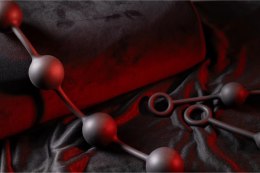 Ouch! by Shots silikonowe kulki analne Large z uchwytem, czarne