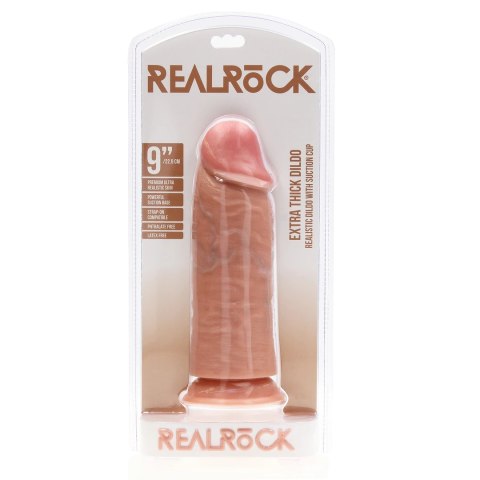 RealRock model 23 cm - anatomiczny kształt, miękka powierzchnia, przyssawka