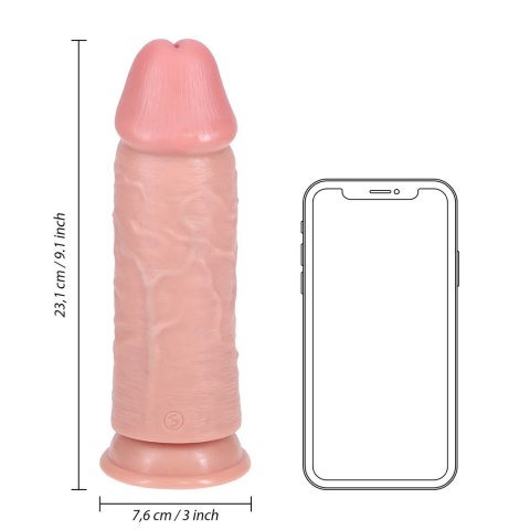 RealRock model 23 cm - anatomiczny kształt, miękka powierzchnia, przyssawka