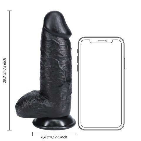 RealRock model z przyssawką i anatomiczną podstawą 20,3 cm, kolor cielisty