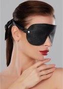 Allure Reversible Eye Mask dwustronna maska na oczy czarna skorzana