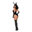 Dreamgirl Bad Girl Bunny kostium damski S aksamit i ekoskora