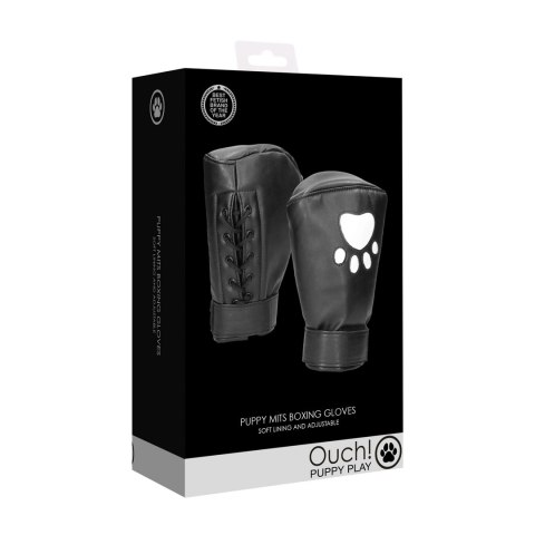 Ouch! by Shots Rękawice neoprenowe z otworem na palec, czarne