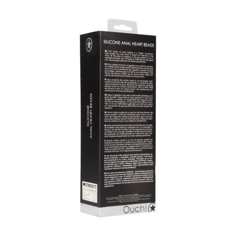 Ouch! by Shots - długie koraliki silikonowe, elastyczny model czarny