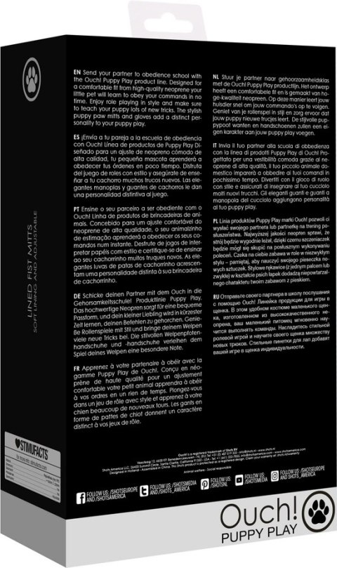 Ouch! by Shots rękawice neoprenowe z podszewką, czarne, unisex