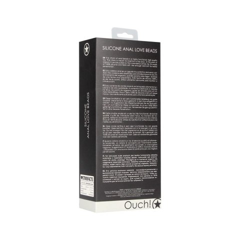 Ouch! by Shots - silikonowy łańcuszek koralikow, czarny, 18 cm