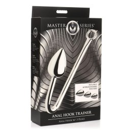 XR Brands Zestaw 3 aluminiowych zatyczek z hakiem i O-ringiem