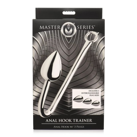 XR Brands Zestaw 3 aluminiowych zatyczek z hakiem i O-ringiem