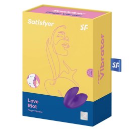 Satisfyer Love Riot - Wibrujący masażer na palec, silikon, IPX7