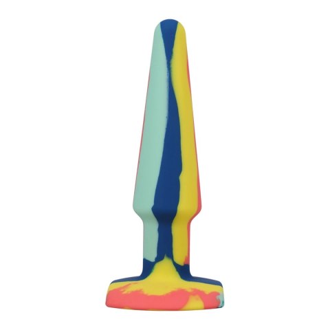 Doc Johnson A-Play Groovy silikonowy korek analny 12cm wielokolorowy