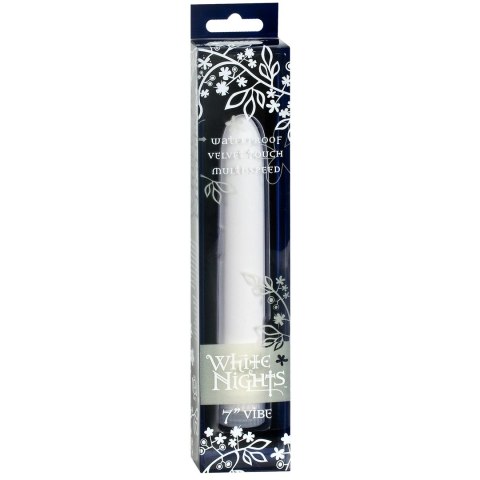 Doc Johnson White Nights Velvet Touch model 18 cm, wodoodporny biały