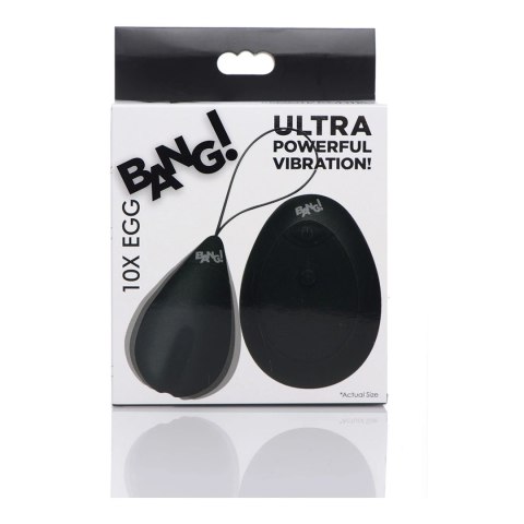 XR Brands Bang! Wibrujące jajko silikonowe 10 trybow IPX5 fioletowe