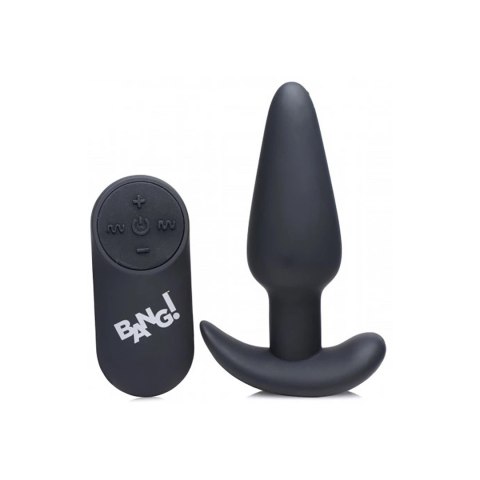 XR Brands Smooth Silicone Plug z pilotem, wodoodporny, 21 trybow