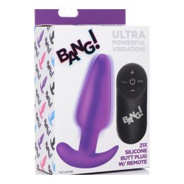 XR Brands Smooth Silicone - wodoodporny korek analny z pilotem, czarny