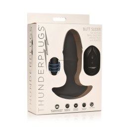 XR Brands silikonowa wtyczka z pierścieniem i pilotem, wodoodporna IPX5