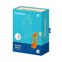 Satisfyer Candy Cane - Mini wibrator na palec czarny, kompaktowy