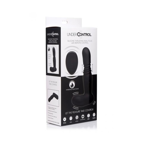 XR Brands Plug analny silikonowy z pilotem, funkcja ogrzewania