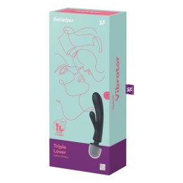 Satisfyer Triple Lover model 3-silnikowy silikonowy, wodoodporny IPX7