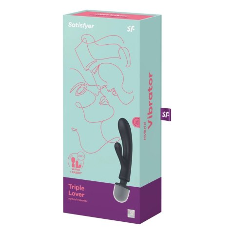 Satisfyer Triple Lover model 3-silnikowy silikonowy, wodoodporny IPX7