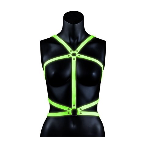 Ouch! Glow in the Dark kamizelka uprząż świecąca S/M regulowana