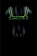 Ouch! Glow in the Dark szelki na klatkę piersiową S/M świecące zielone