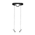 Ouch! O-Ring Ball Gag silikonowy z regulacją i łańcuszkami 35 cm