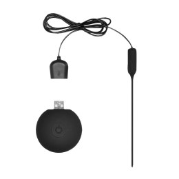 Ouch! Wibrująca wtyczka silikonowa z pilotem USB 13,5 cm czarna