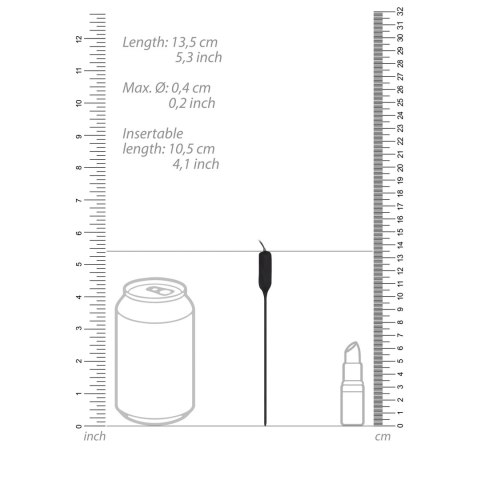 Ouch! Wibrująca wtyczka silikonowa z pilotem USB 13,5 cm czarna