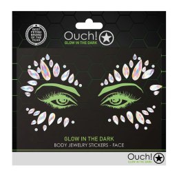 Ouch! by Shots Biżuteria na twarz Bling Sticker wzor 3, świecąca