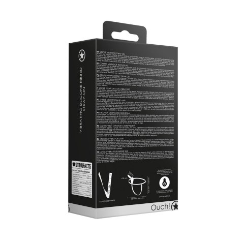 Ouch! by Shots - Pas z funkcją wibracji, silikonowy, czarny