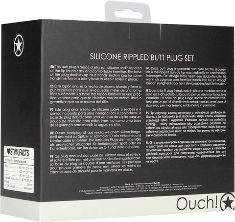Ouch! by Shots Zestaw anatomicznych zatyczek silikonowych z przyssawką