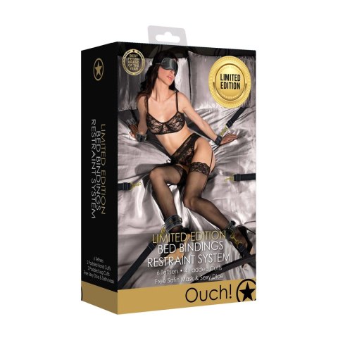 Ouch! by Shots Zestaw do krępowania limitowany z maską satynową