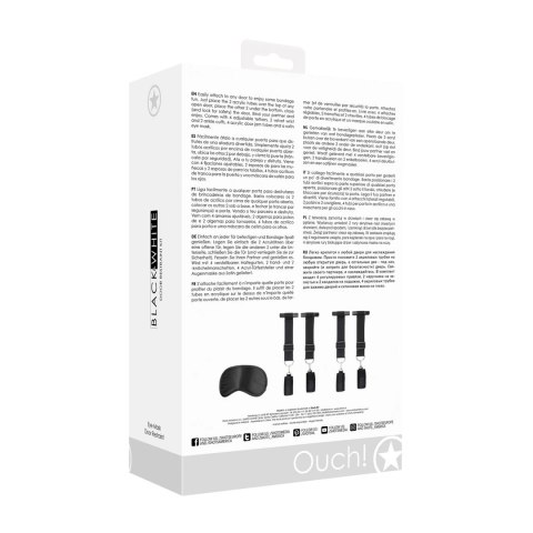 Ouch! by Shots Zestaw z uprzężą do mocowania na drzwiach, czarny