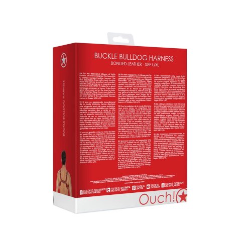 Ouch! by Shots skorzane szelki z klamrami L/XL - regulowane paski