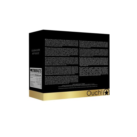 Shots Butt Ouch! zestaw 3 akrylowych zatyczek anatomicznych