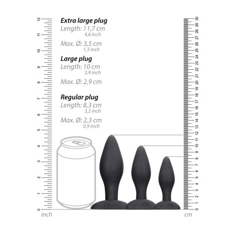 Shots Ouch! Apex zestaw zatyczek silikonowych, anatomiczny kształt