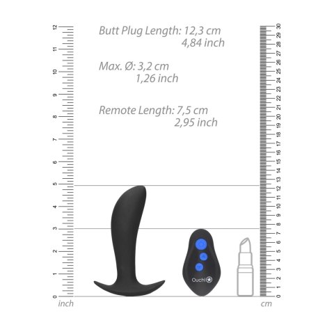 Shots Ouch! E-Stim Plug - Wibrujący anatomiczny model z elektrostymulacją