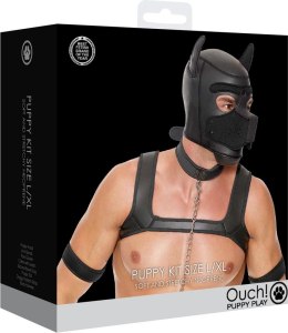 Shots Ouch! Puppy Play Kit L/XL - Kompletny zestaw skorzany z neoprenu