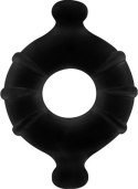 Shots Toys Pierścień anatomiczny średni TPE elastyczny czarny