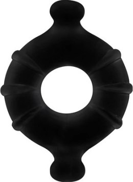 Shots Toys Pierścień anatomiczny średni TPE elastyczny czarny