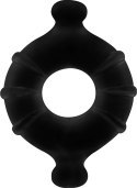 Shots Toys Pierścień anatomiczny średni TPE elastyczny czarny