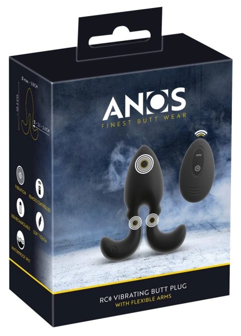 ANOS RC Plug Flex z Wibracjami i Elastycznymi Ramionami 10 Trybow