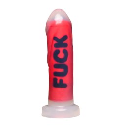 Blush Novelties Dildo Silikonowy Red 18,5 cm z Przyssawką i Napisem