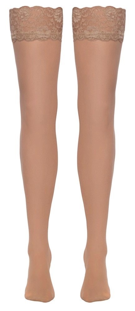 Cottelli LEGWARE Pończochy nude M z szeroką koronką 20 den