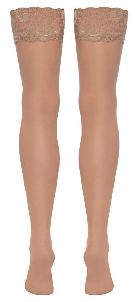 Cottelli Legware Pończochy Nude z Koronką 20 DEN S Oeko-Tex