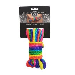 Master Series Cuerda Arcoiris lina nylonowa 32ft neonowa tęczowa