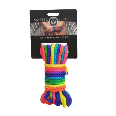 Master Series Cuerda Arcoiris lina nylonowa 32ft neonowa tęczowa