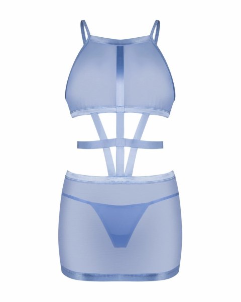 Obsessive Freedom Shaderi sukienka z paskiem i stringi niebieskie XS/S