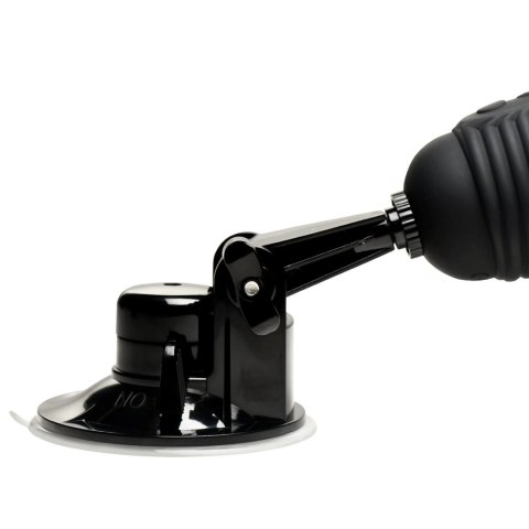 XR Brands Power Pounder Czarny - Wibrujący silikonowy model z funkcją ruchu, pilot