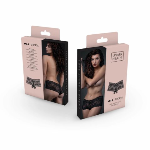 Underneath Mila Koronkowe Figi z Otworem - Transparentne, Mid-Rise S/M